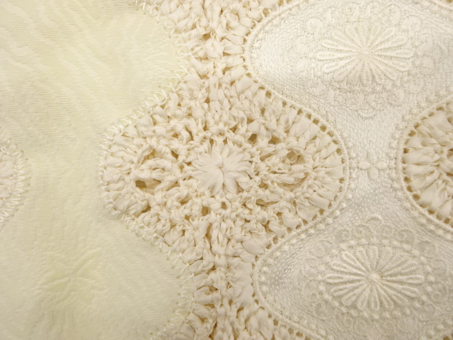  切りビロード　リボンレースショール